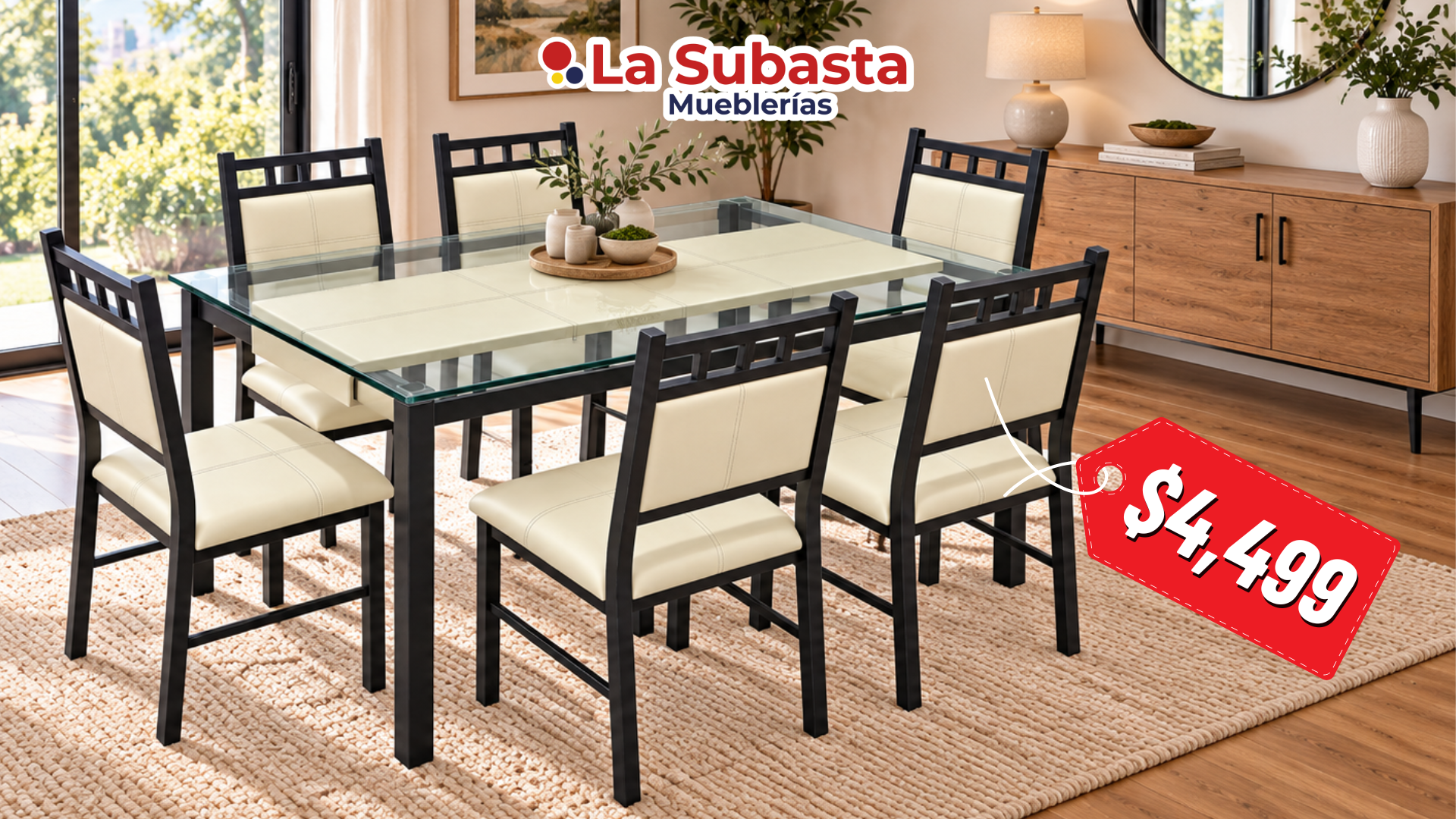 Comedor de 6 sillas en $4,499